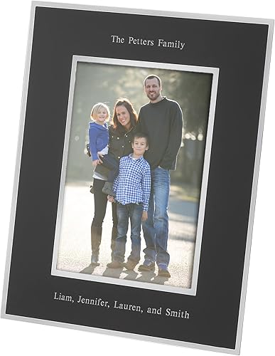 THINGS REMEMBERED Marco de retrato de hierro plano negro de 5 x 7 (personalización gratuita)