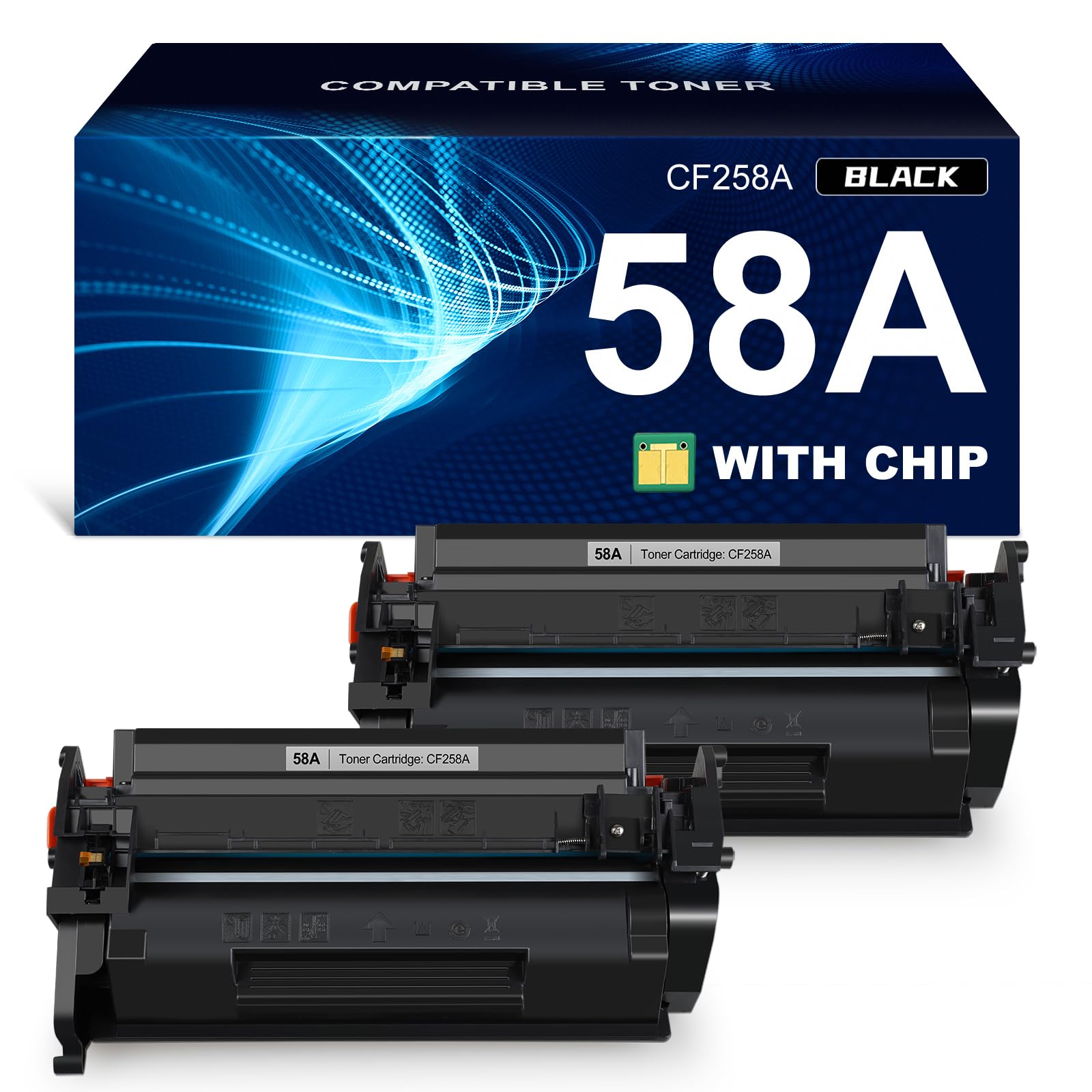 58A Toner Cartridge Compatible for 58X HP 58A Toner Cartridge Black 2-Pack