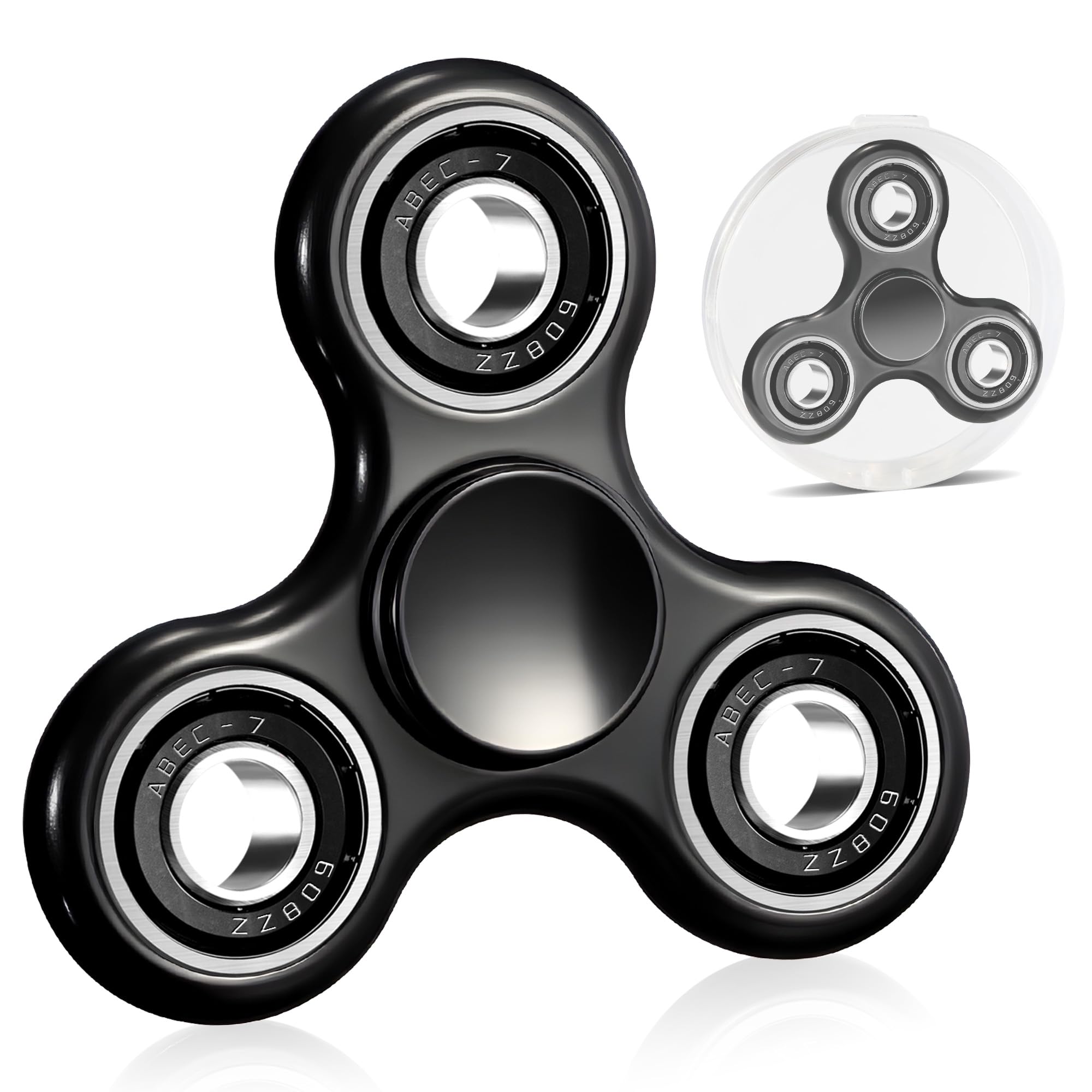 SCIONE Fidget Spinner Sensory Hand Fidget Spielzeug,Angst Stress Relief Party Bag Fillers für Kinder Erwachsene Goodie Bag Stuffers (Schwarz)