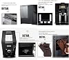 QJRGUY 200W Commercial Automatic Coffee Machine, Espresso Cappuccino Maker, with Independent Milk Froth System, Silver