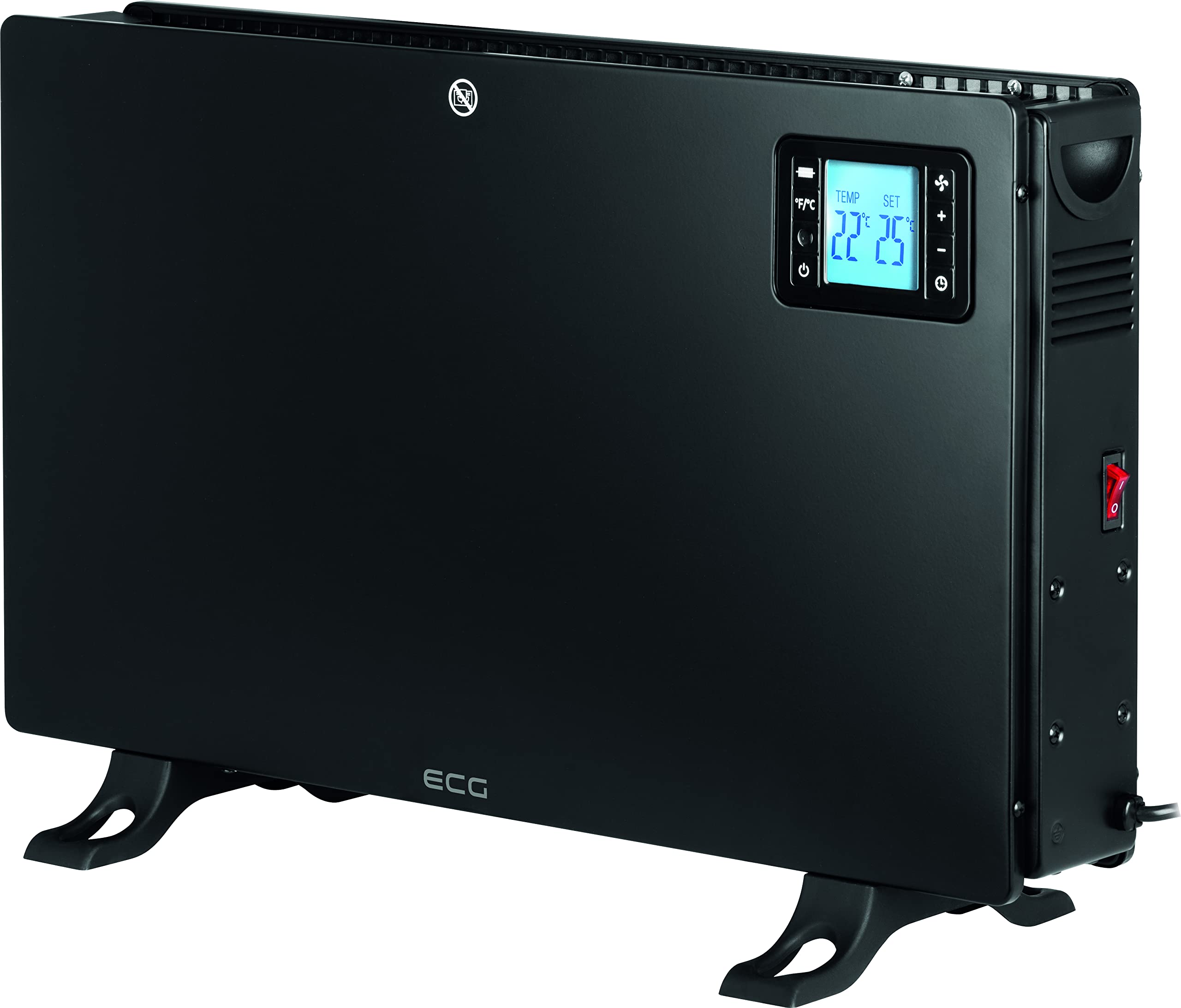 ECG TK 2080 DR Black grzejnik konwektorowy, biały