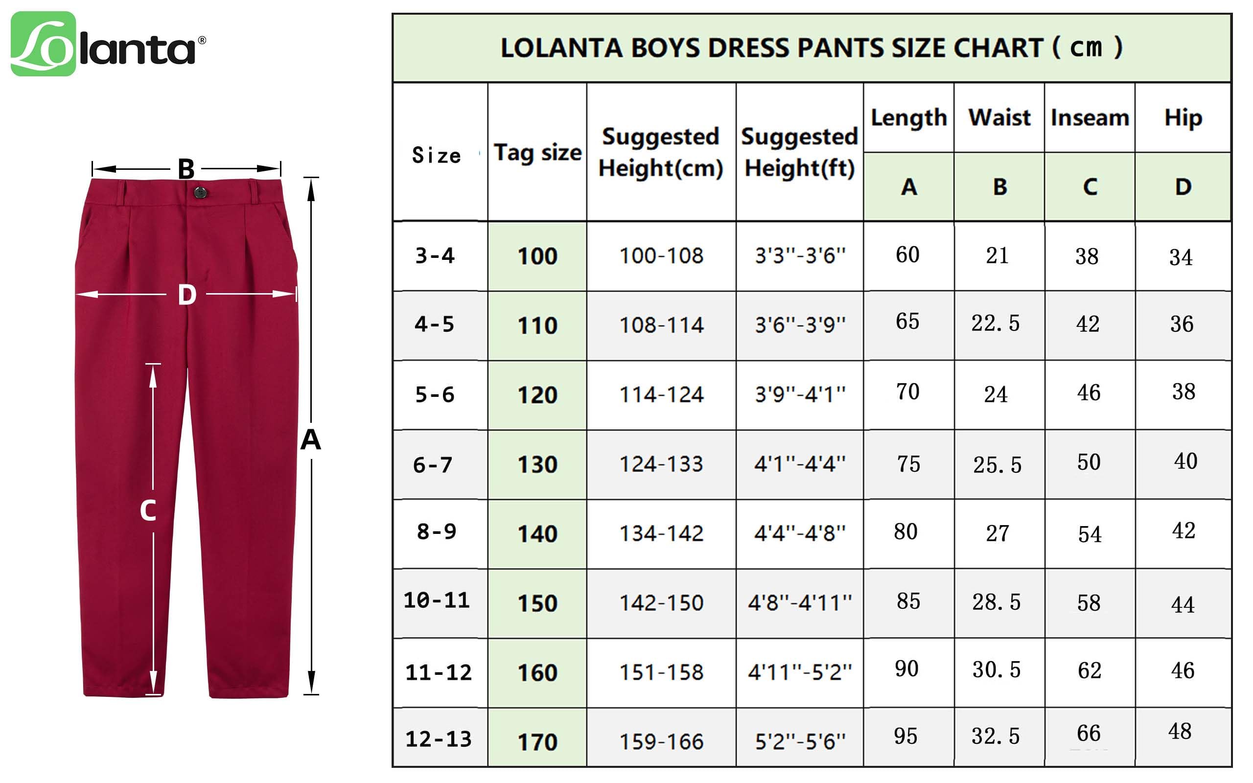 LOLANTA Pantalons School Garçons, Pantalons Habillés Cérémonies Enfants, Tenue Formelle pour École Uniforme et Fêtes, Coupe Robustes à Taille Adjustable 3-13 Ans