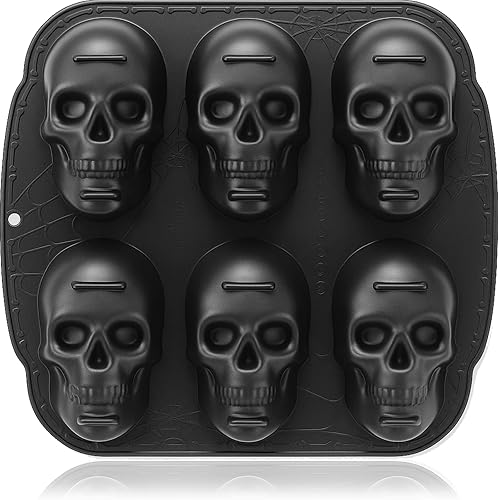 Miniatura 30 de Moldes de silicona para Halloween para chocolate, paquete de 3, molde de gomitas de caramelo de chocolate 3D para Halloween, calavera, calabaza