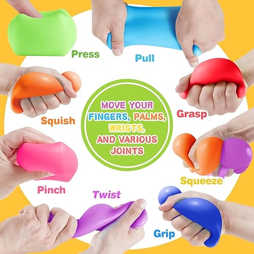 Miniatura 5 de 40 piezas de bolas de estrés para niños - Bolas de estrés cúbicas esponjosas a granel - Caja del tesoro - Premios de juguetes de estrés a granel -