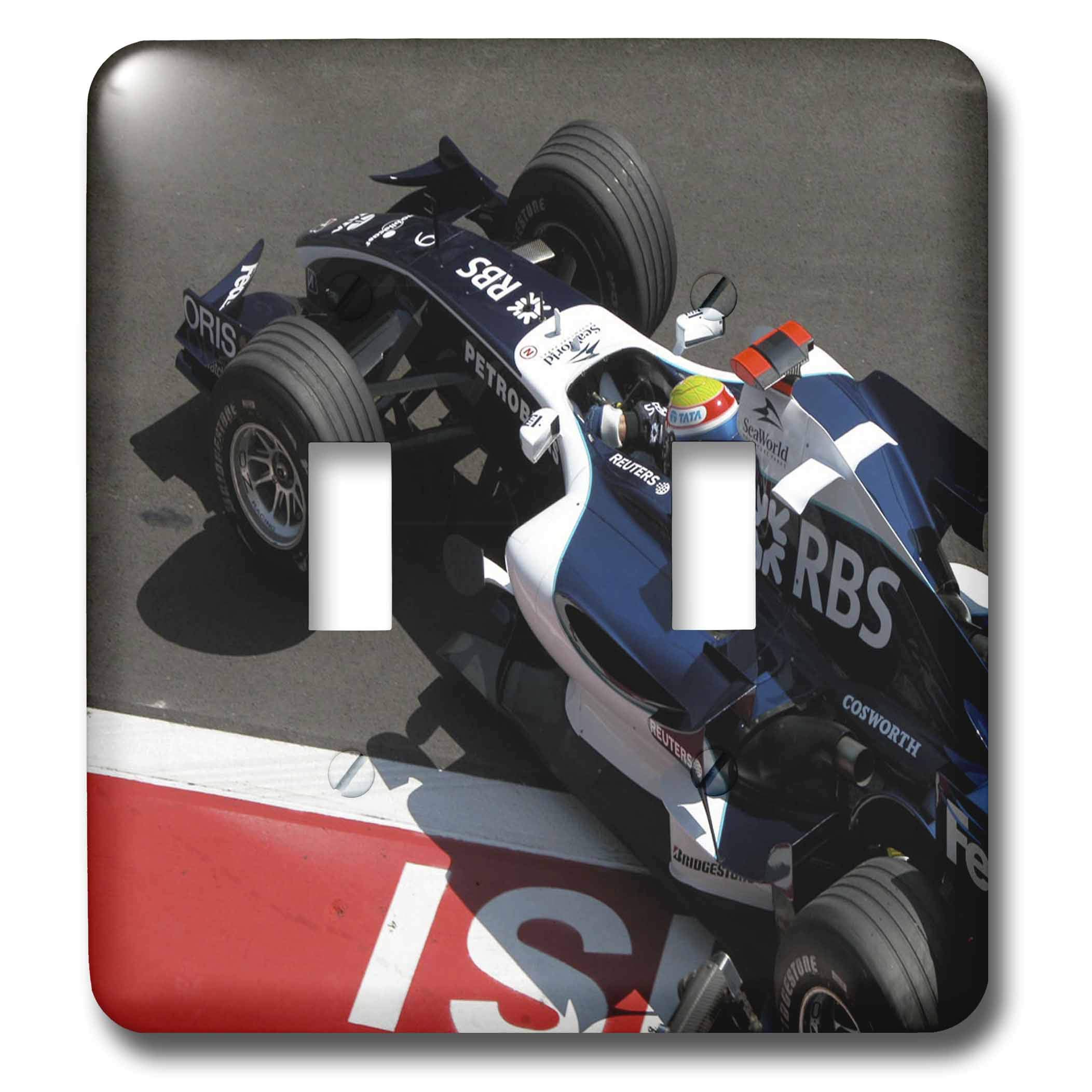 Interrupteur double Race Car 3dRose lsp_4697_2 plaque de commutation murale