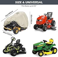 Vista 5 de Funda para cortacésped para montar, resistente e impermeable, de poliéster, Oxford, para tractor, resistente a los rayos UV, al polvo y al agua