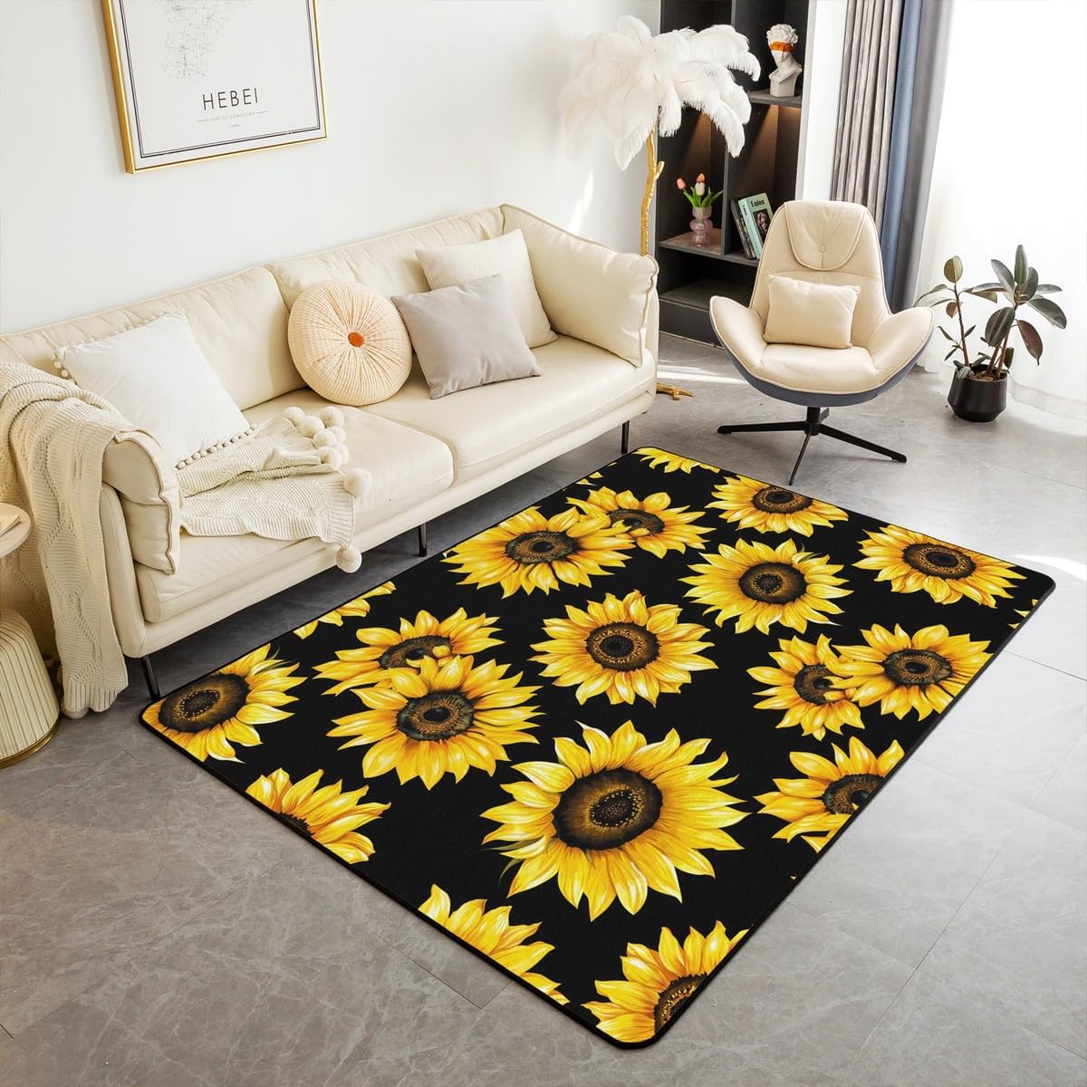 Erosebridal Butterfly Area Rug 4x5, Starry Sky Galaxy Rug, Blue Purple Butterfly Carpet for Kids Girls Teens Women, Aesthetics Butterflies Washable Accent Rug for Living Room