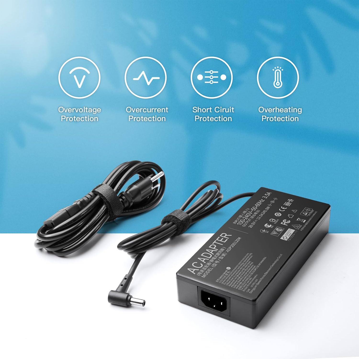 240W Charger Fit for Asus Rog Zephyrus G14 G15 M16 S15 S17, ADP-240EB B 20V 12A AC Adapter, Strix Scar 15 G533QS Gaming Laptop