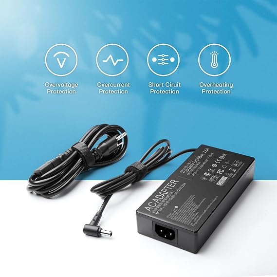 240W Charger Fit for Asus Rog Zephyrus G14 G15 M16 S15 S17, ADP-240EB B 20V 12A AC Adapter, Strix Scar 15 G533QS Gaming Laptop