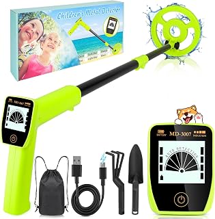 Detector de metales para niños - Detector de metales recargable por USB - Detector de metal adecuado para cazadores de tesoros - detector de oro ideal para jardín, playa y parque - encontrar