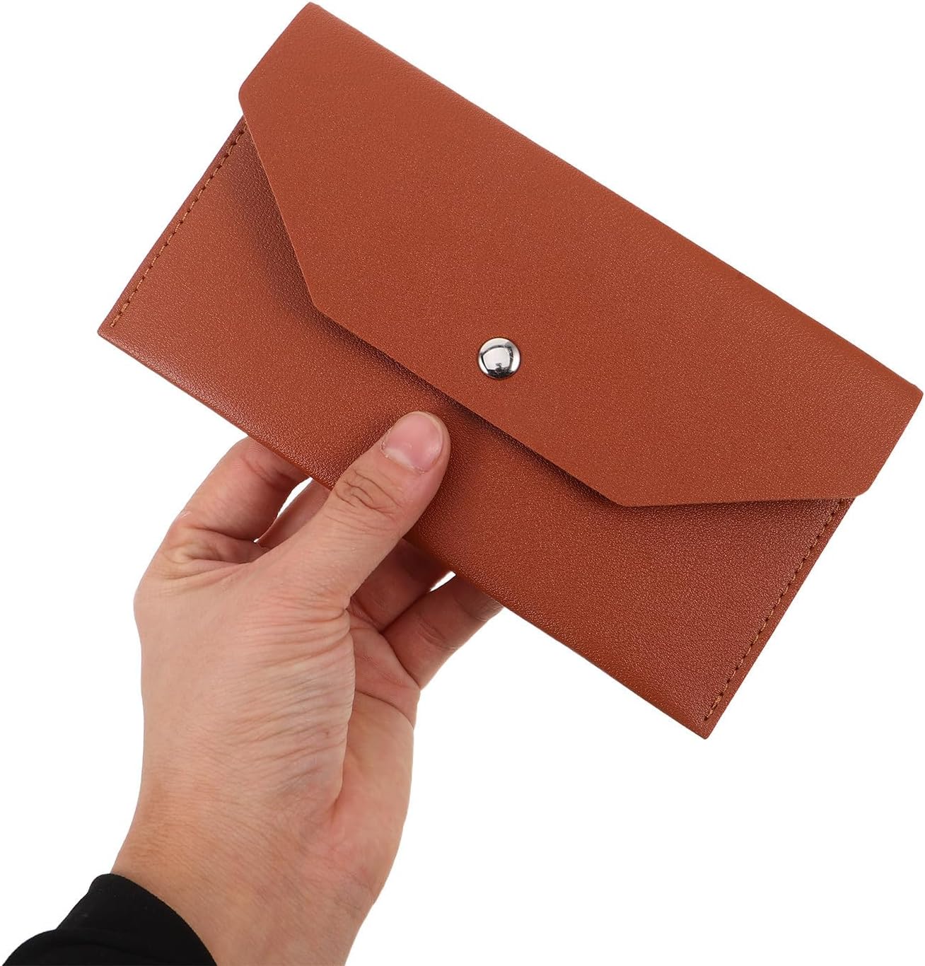 jojofuny 3pcs PU Leather Envelope Card Wallets for Travel Business image 4