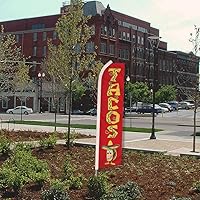 Vista 4 de Infinity Republic - Kit de bandera y poste de tacos - Perfecto para restaurantes, camiones de comida, puestos de tacos, cafeterías, etc