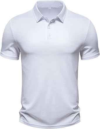 Mens Performance Golf Polo Shirt Moisture Wicking Quick Dry Short Sleeve Polo Shirts for Men Casual Activewear