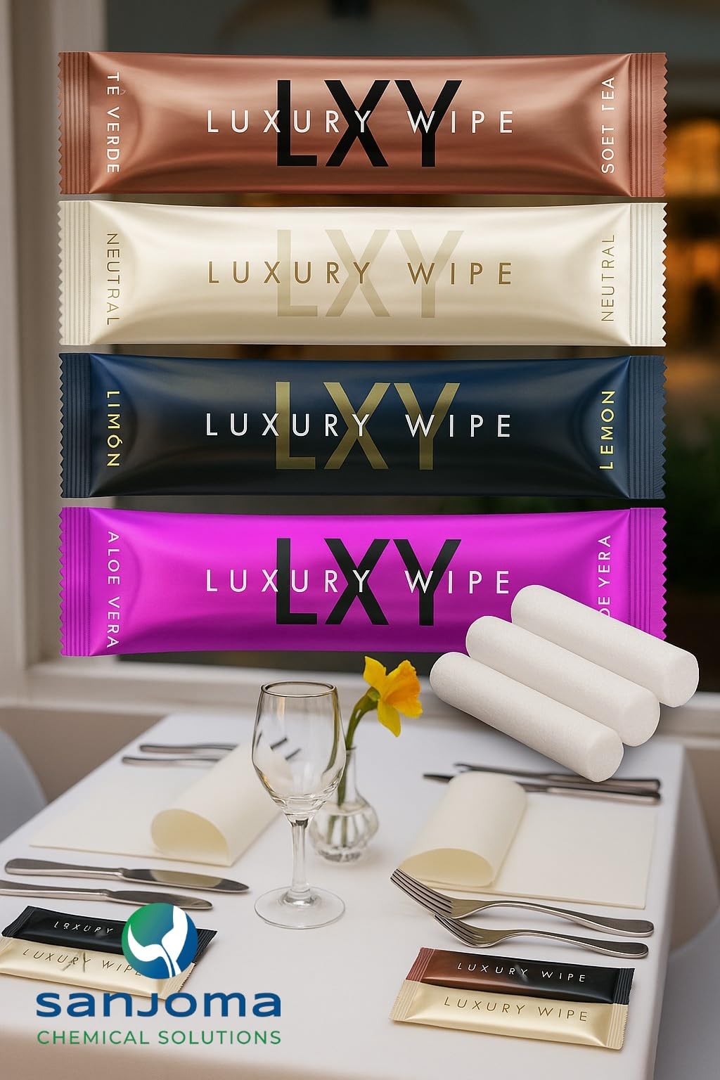 LUXURY WIPE Toallitas Refrescantes Fragancia Aloe Vera para la Piel – 200 uds – Suaves, Desechables y Aptas para Uso Facial o Corporal – 20×20 cm – Sanjoma Chemical Solutions