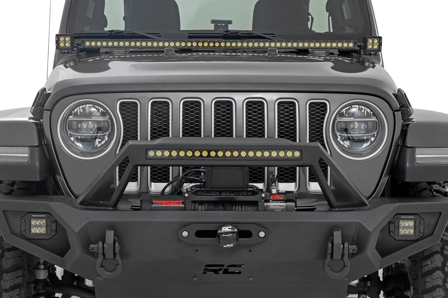 Rough Country Trail Cladding Hood Protector for Jeep Wrangler JL & Unlimited (2018–2026) – Thermoplastic, No-Drill, UV-Resistant, Removable