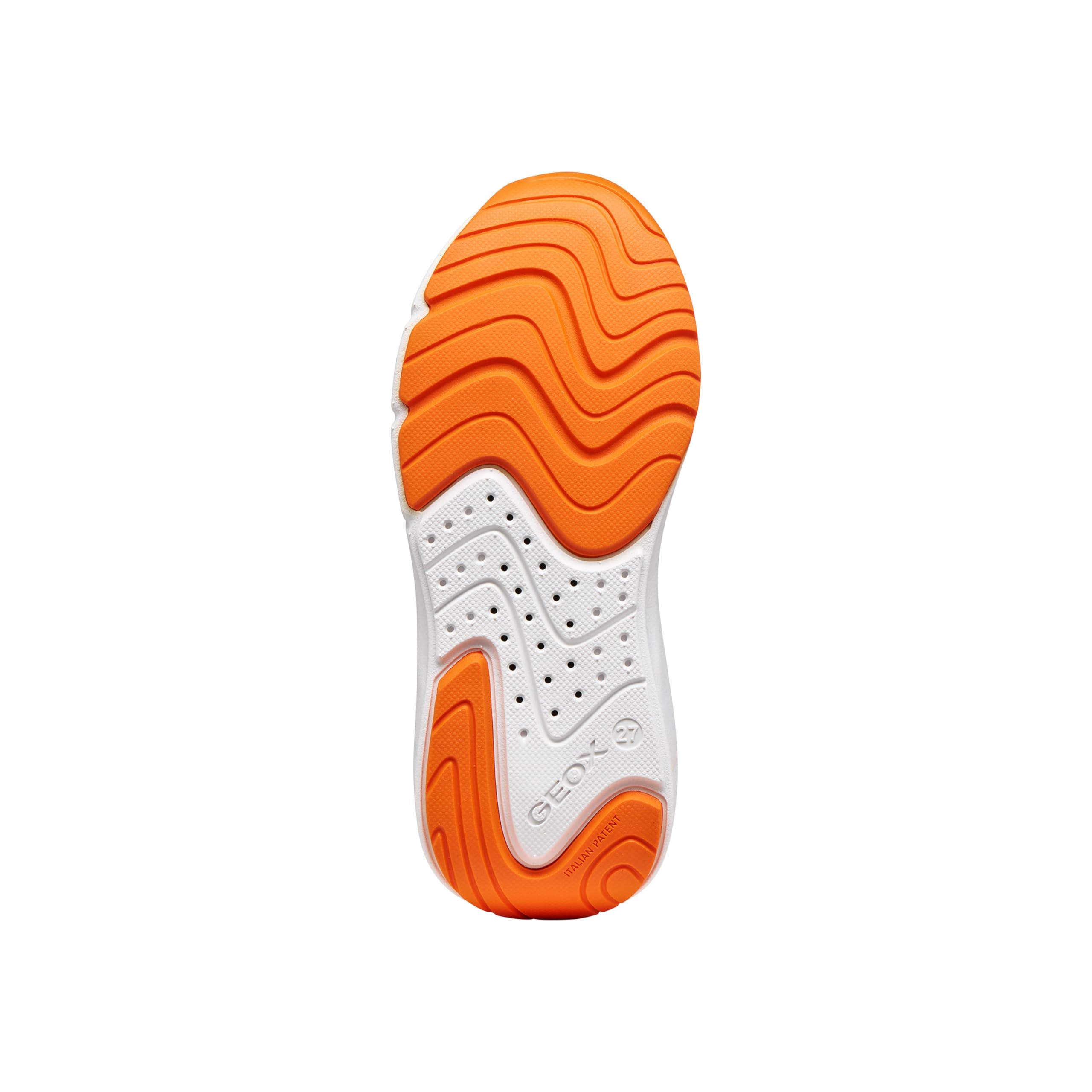 Geox Pro-Ran J65P7F Sportschuhe für Kinder, Marineblau Orange, Klettverschluss, ergonomisch, gedämpft