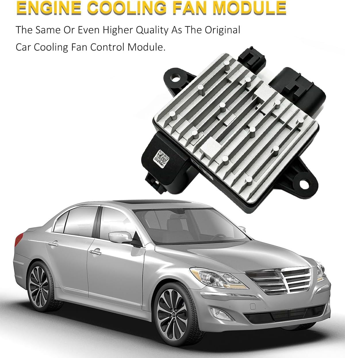 Upgraded Cooling Fan Control Module Compatible with Hyundai Genesis 2009 2010 2011 2012 2013 2014 3.8L Cooling Fan Controller Replaces #253853M250, 25385-3M250