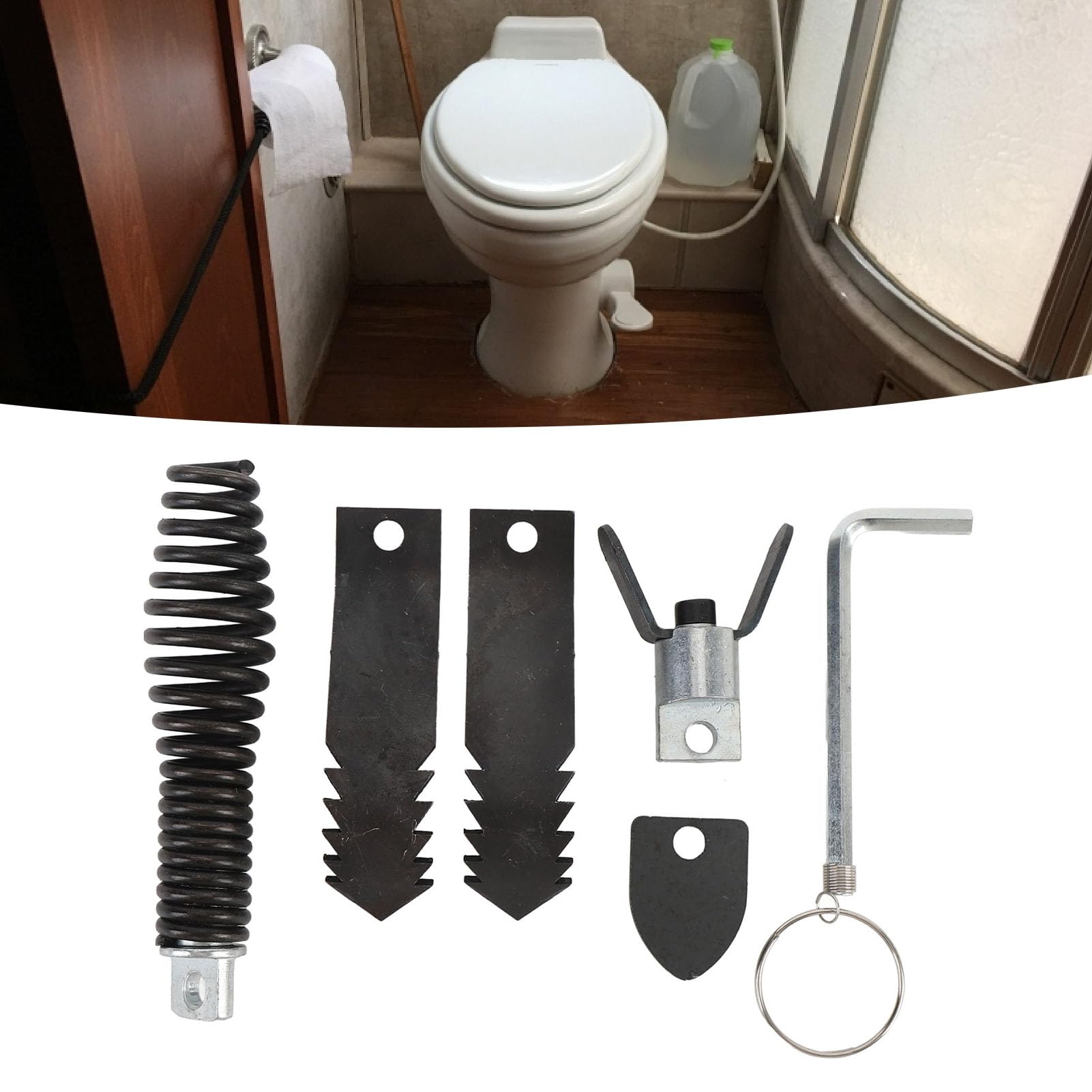 6 Pcs Drain Cleaner Cutter Head Set Efficient Unclogging Pipeline Dredging Machine Cutting Head for 5/16 Inch to 3/4 Inch Drain Snake Cable