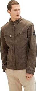 TOM TAILOR Herren Bikerjacke aus Velours