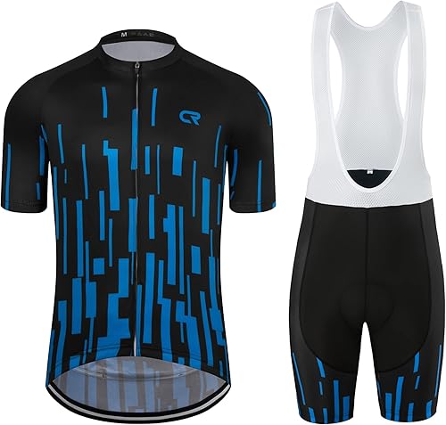Coconut Ropamo CR - Conjunto de camiseta de ciclismo para hombre, con cremallera, bolsillo con cremallera, manga corta, kits de ciclismo, pantalones