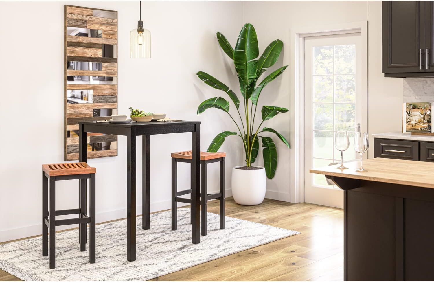 Home Styles Distressed Black Tabled, Bar Table