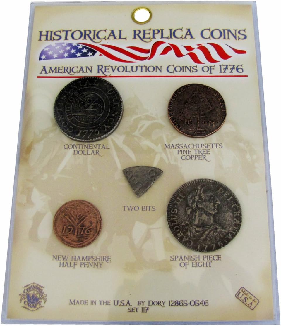 Coins of 1776 British Revolutionary War Colonial Era Replica Coin Set