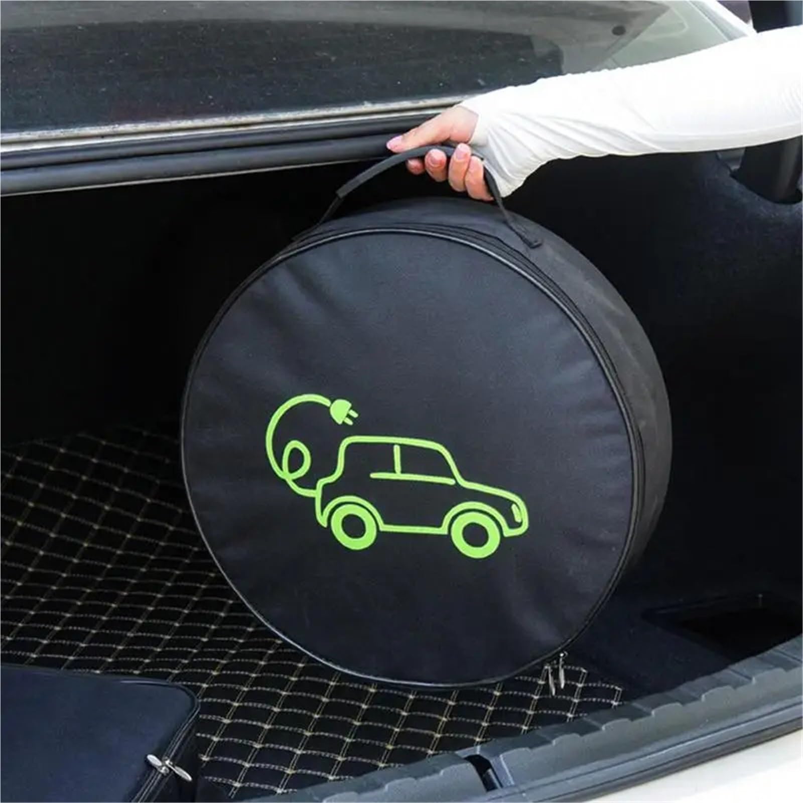 Borsa per Cavi Ev 2 Pezzi Borsa portacavi EV Impermeabile Rotonda Organizzatore Cavi di Ricarica EV Accessori portacavi for Cavi di prolunga EV per Cavo di Ricarica Auto Elettrica