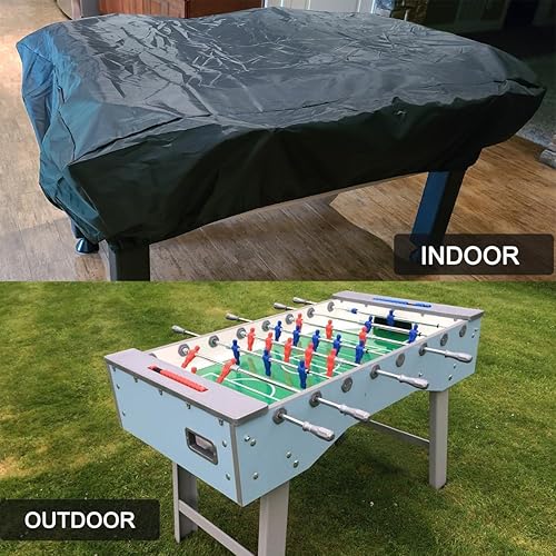 Miniatura 5 de J&C Funda de mesa de futbolín para exteriores, impermeable, 420D, con hebilla ajustable, para patio, fiesta, mesa de juego, para mesa de futbolín