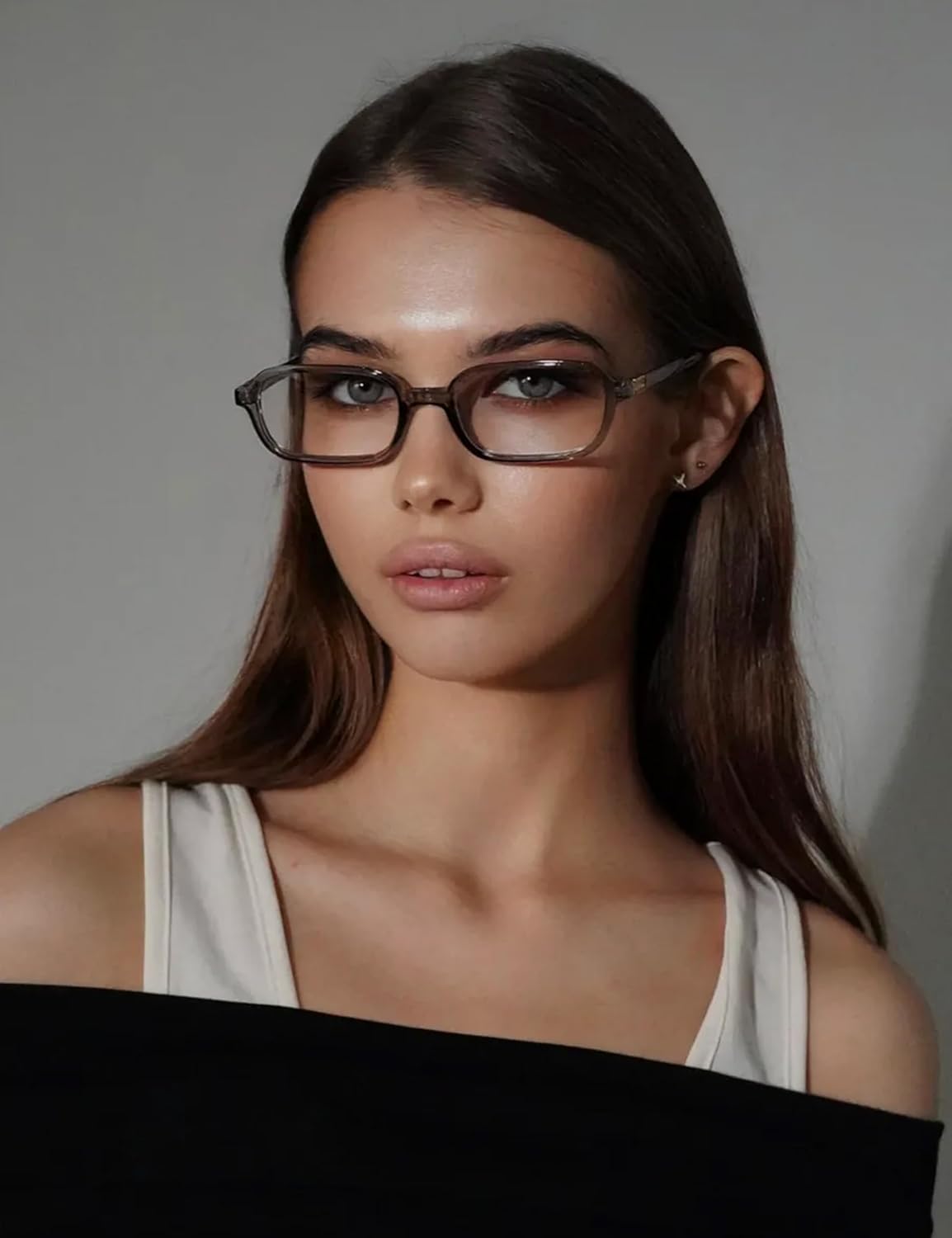 Slocyclub Square Blue Light Blocking Glasses for Women Men Vintage Rectangular Frame Eyeglasses Retro Small Square Glasses - Image 3