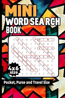 Mini Word Search Book: 100 Word Search Puzzles for Pocket, Purse and Travel Size