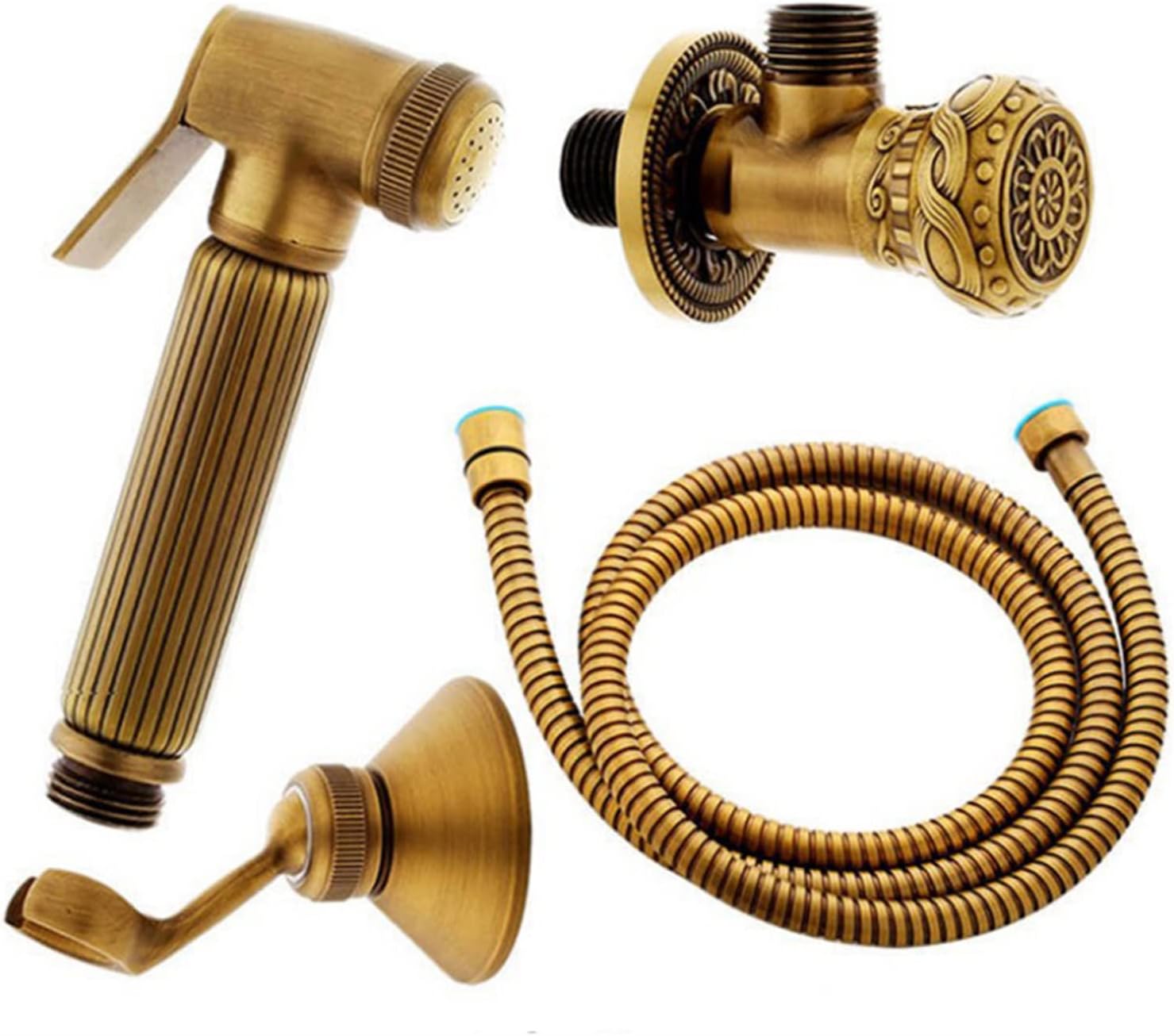 Handheld Bidet Sprayer for Toilet, Brass Bathroom Concealed Bidet Sprayer, Antique Bronze Bidet Toilet Seat Spray Bathroom Shower Set, Toilet Sprayer for Bathroom