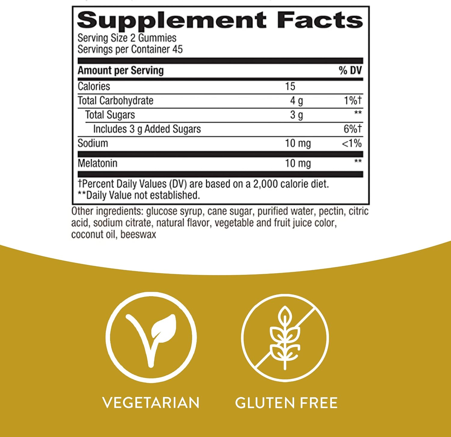 Nature’s Way Extra Strength** Melatonin Gummies, Supports Restful Sleep,* 10 mg per 2 Gummy Serving, Raspberry Flavored