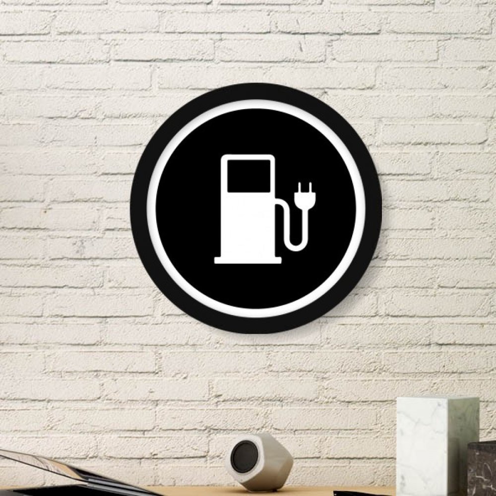 Cadre photo bois rond noir pour salon bureau motif artistique protection de l'environnement