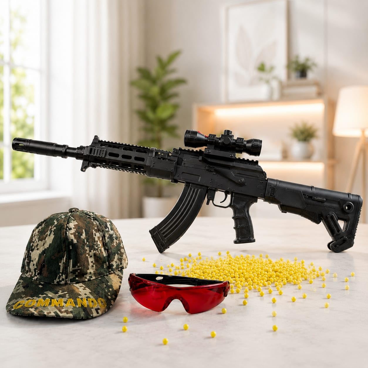 TILLU 97cm AK 47 Toy Gun with Accessories - Image 1