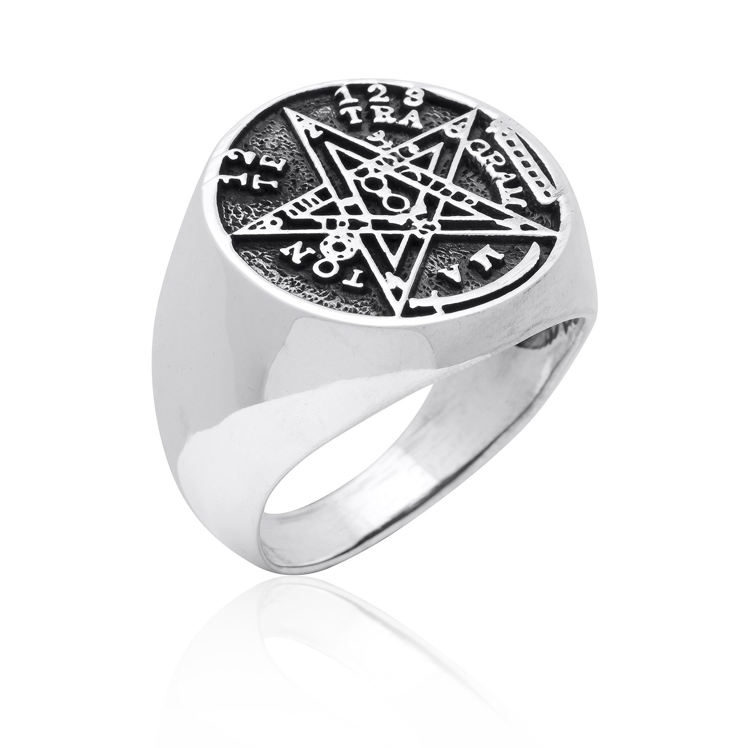 Tetragrammaton Ceremonial Magic Seal of Solomon Ring 925 Sterling Silver