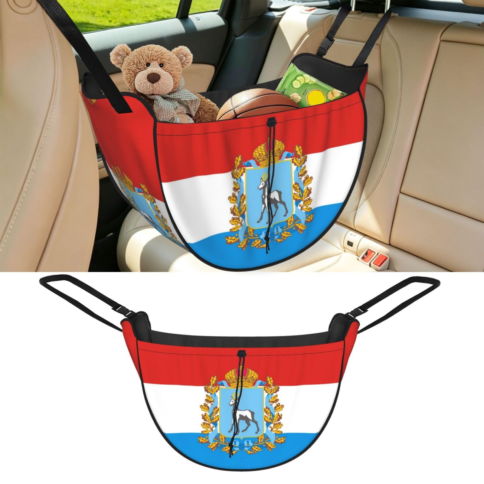 CNTDBU Samara Flag Car Seat Organizer-Backseat Storage Bag for Travel