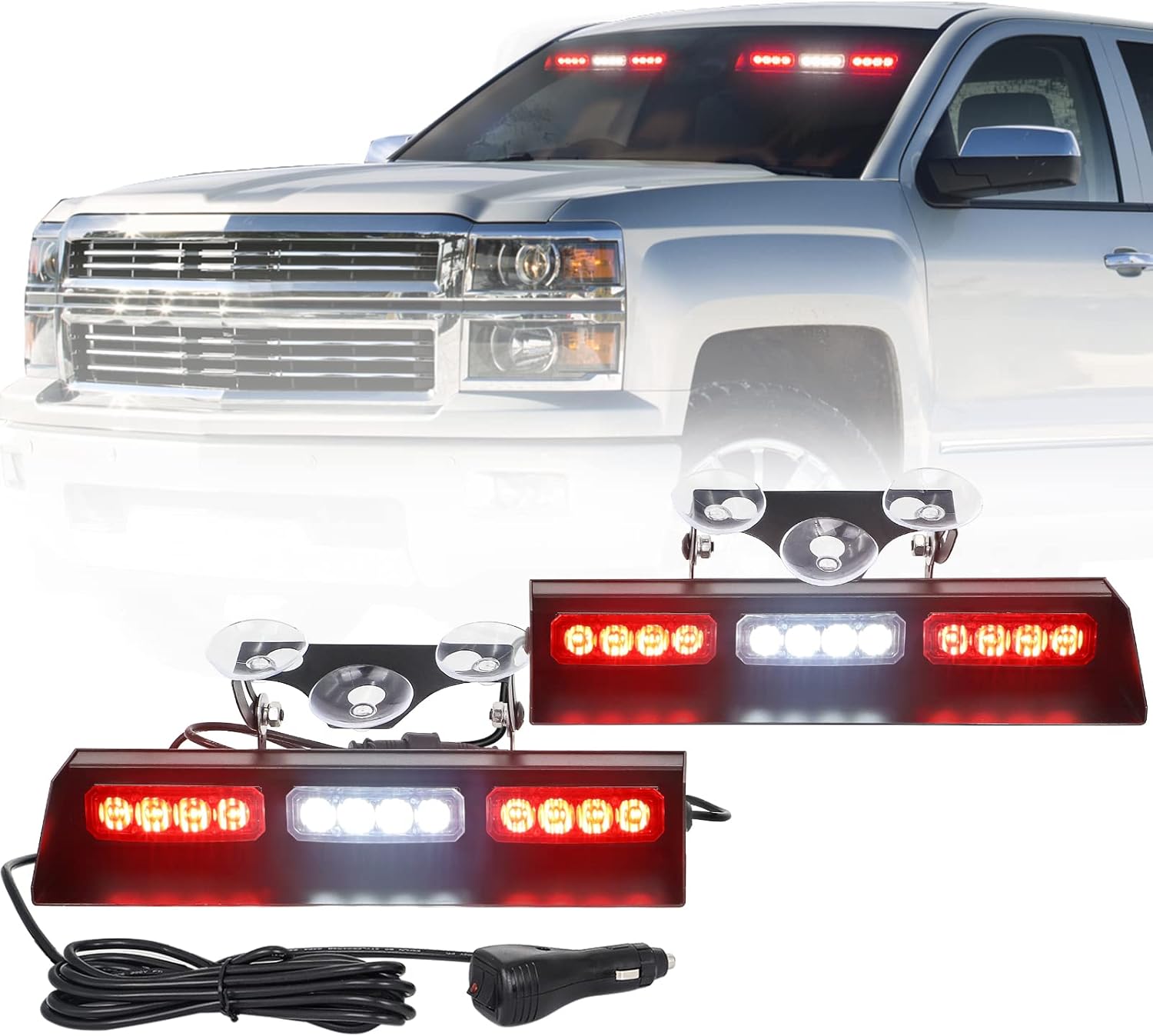 XRIDONSEN Emergency Dash Traffic Advisor Strobe Lights Bar