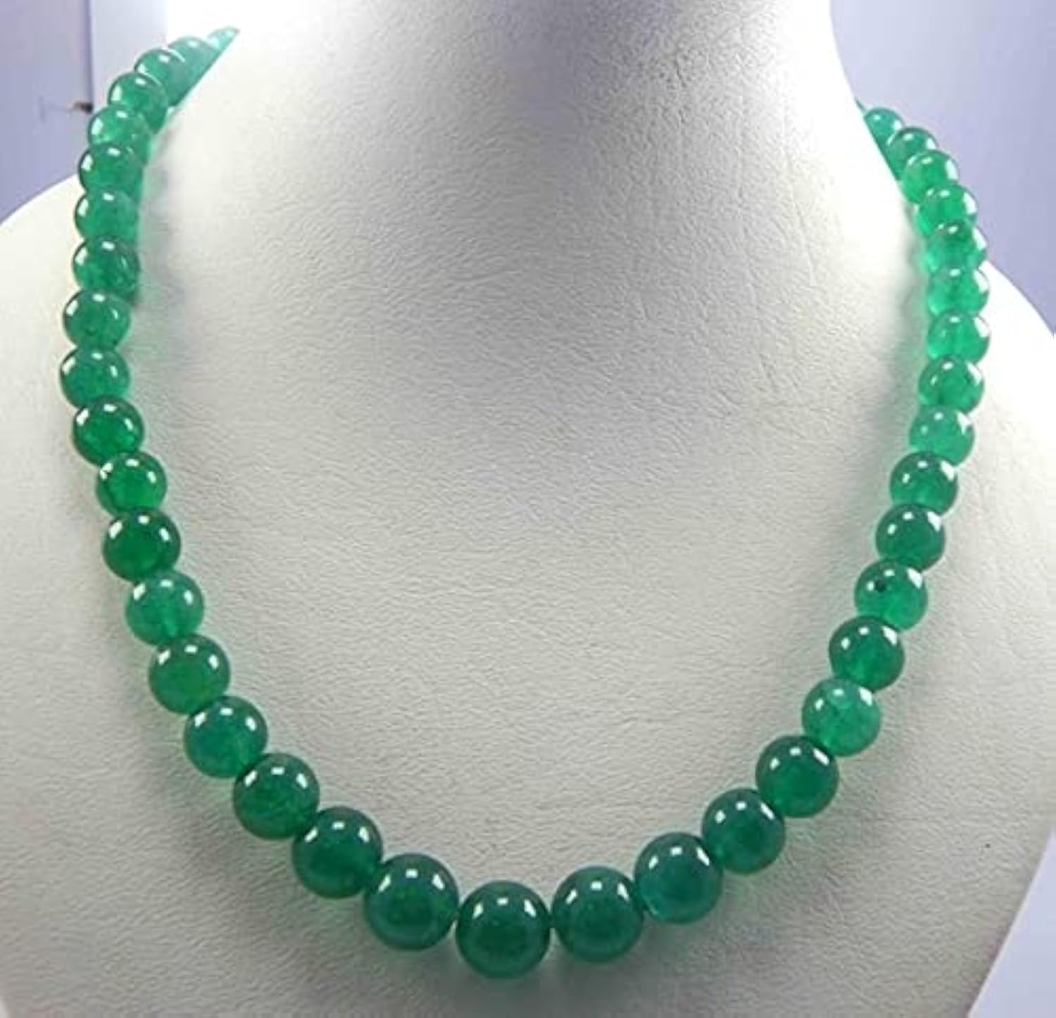 Quartz vert poli de LKBEADS en fil de 17.5'' pour joaillerie haut de gamme