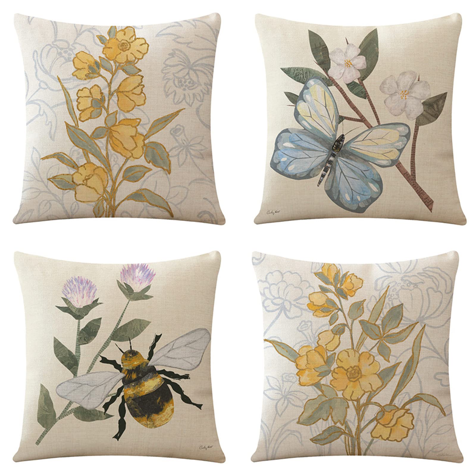 Housse de coussin pour canapé décoration d'intérieur 45x45 taie oreiller lin