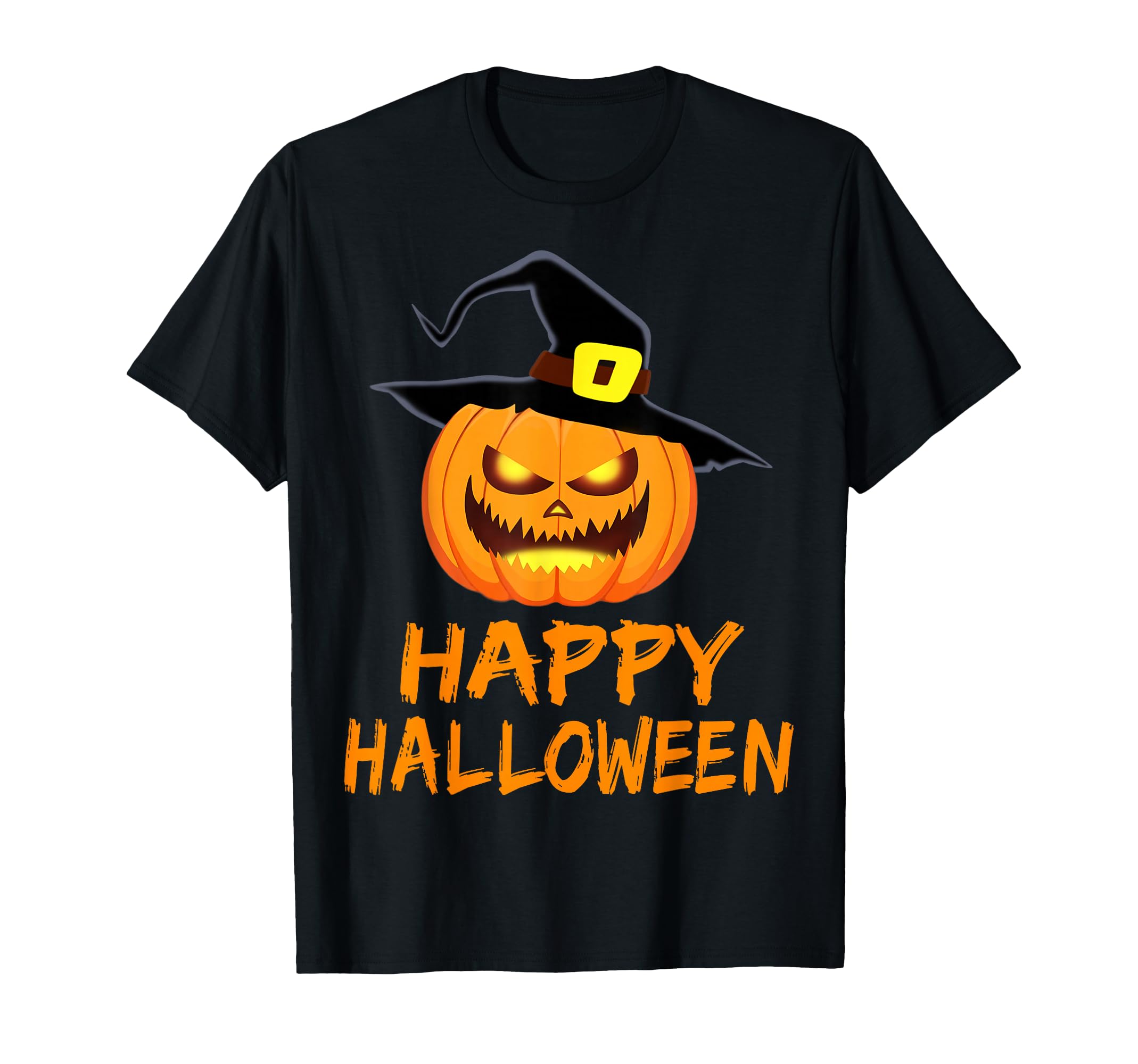 Pumpkin with Hat Happy Halloween Costume Women Men Children T-Shirt