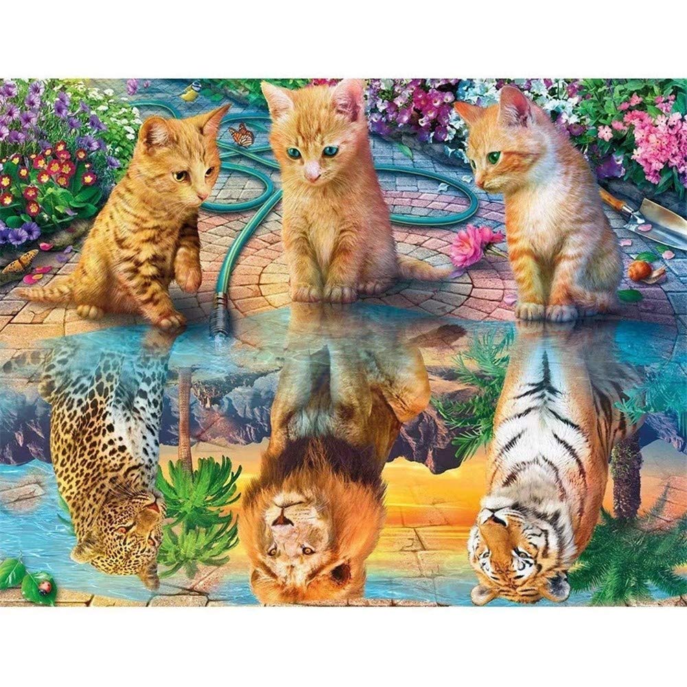 Peinture Diamant Animaux Sauvages pour Décoration Salon et Chambre
