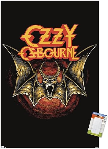 Trends International Ozzy Osbourne - Póster de pared con logotipo de murciélago