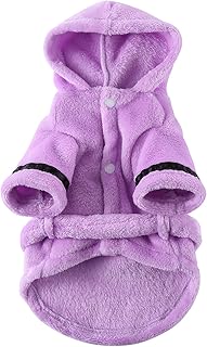 Petyoung Pet Bathrobe Dog Pajama Thickened Hooded Bathrobe Quick Drying and Super Absorbent Dog Bath Towel Soft Pet Nightwear for Puppy Small Dogs Cats