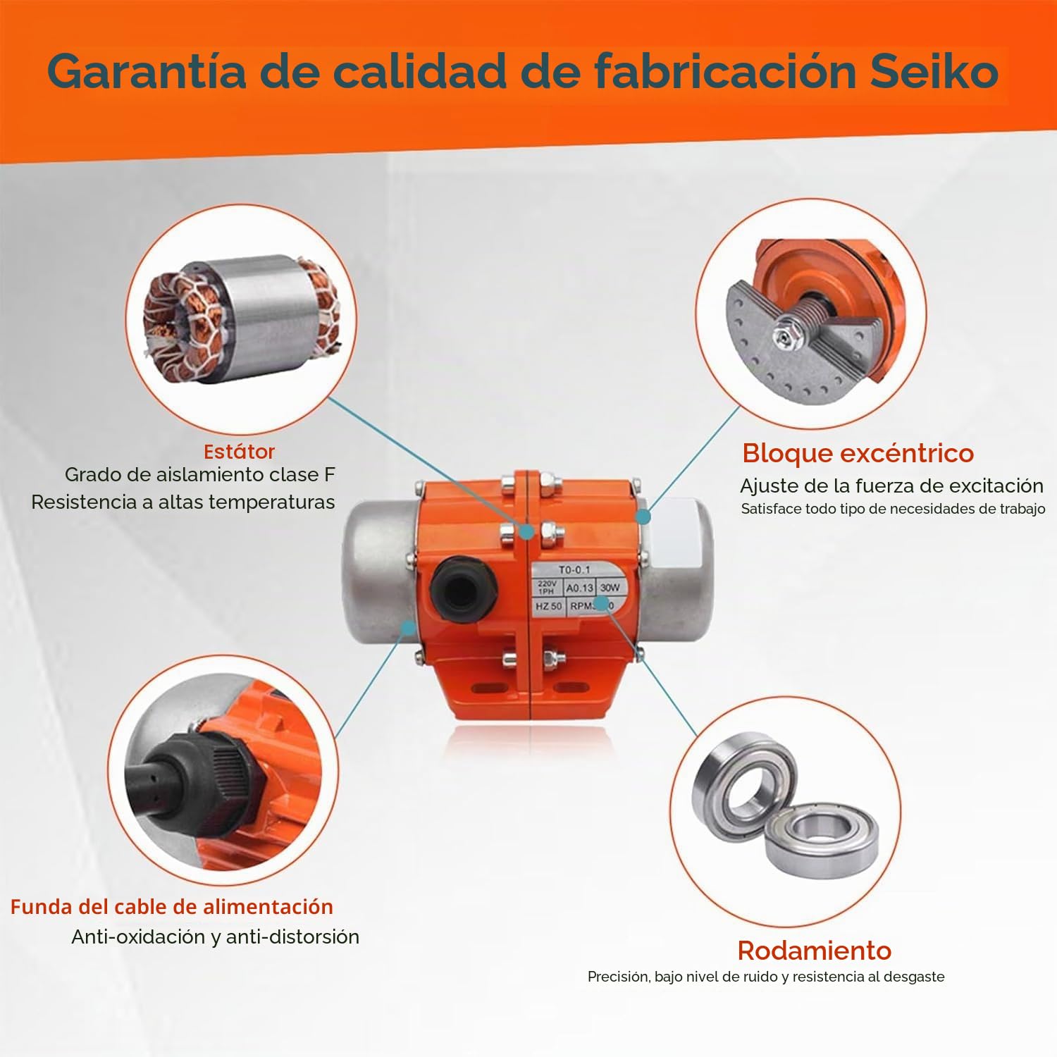 Motor Vibratorio Sin Escobillas DC 30W 4000RPM con Controlador de Velocidad 24V y Fuerza de Vibración Ajustable para Alta Precisión