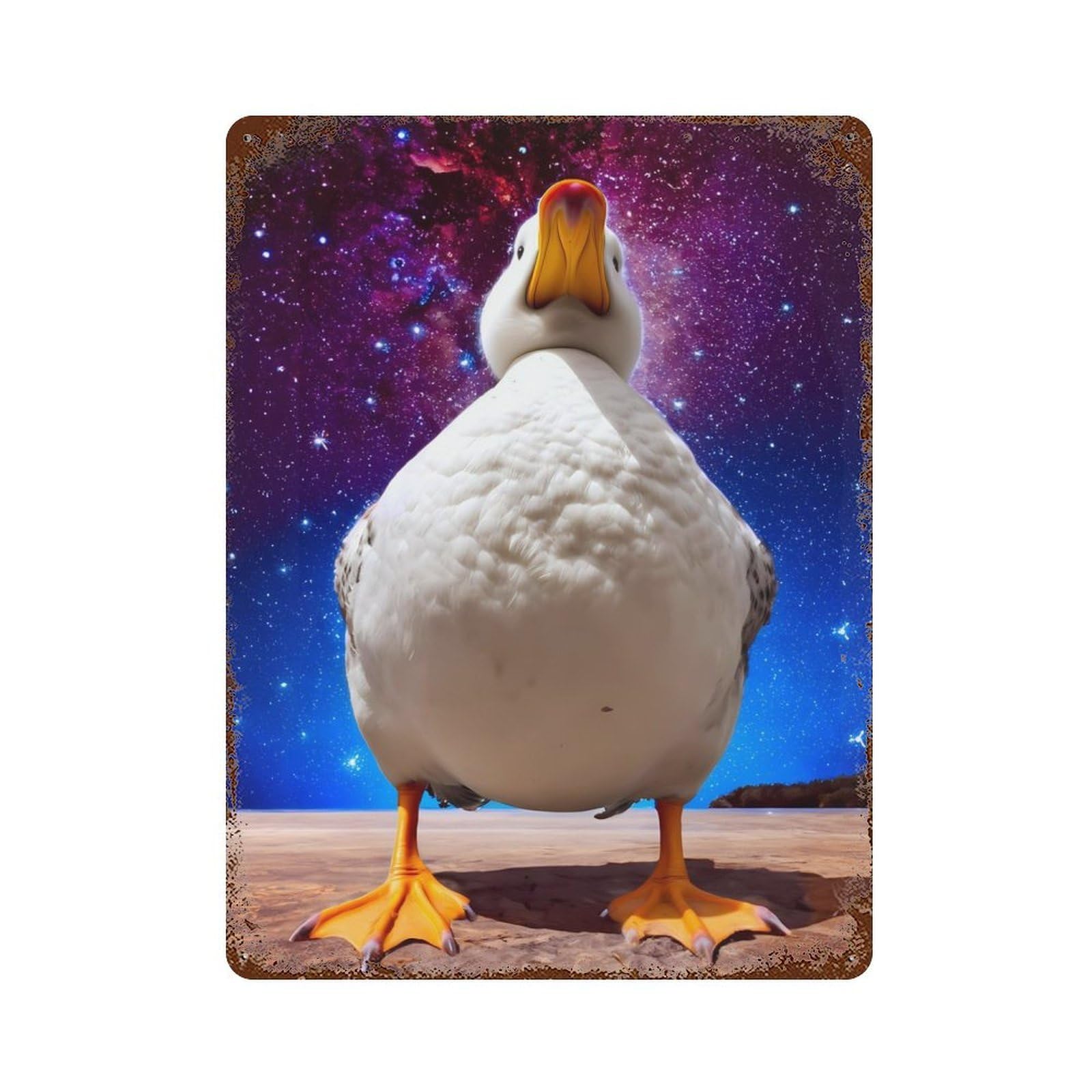 Duck Disapproval Rustic Tin Plaque 15.7"x11.8", Ideal for Cafe, Home Bar And Lounge Decor