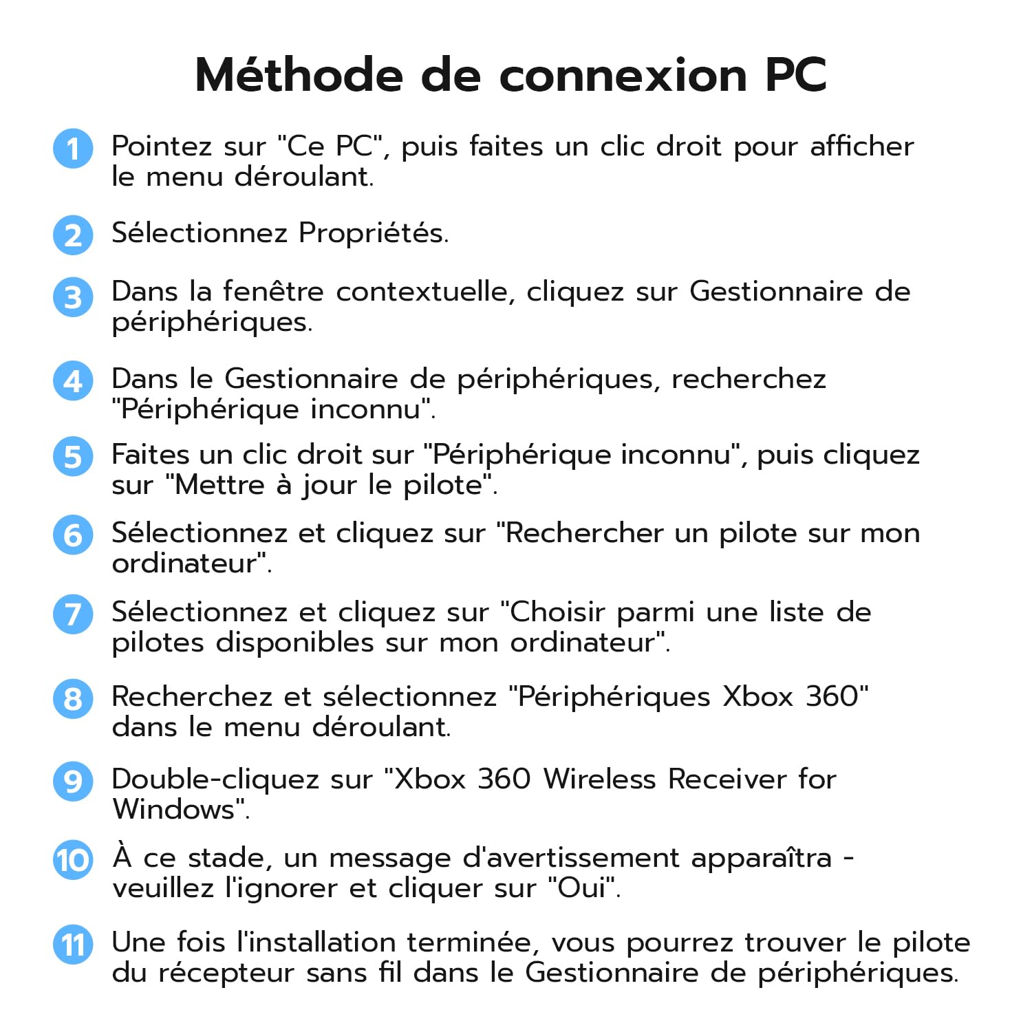 Mcbazel Adaptateur Convertisseur sans Fil USB 2.0 pour Récepteur Gaming pour Xbx 360/PC Bureau - Prise en Charge de 4 Manettes et Casques, Plug & Play pour Windows 7/10/11