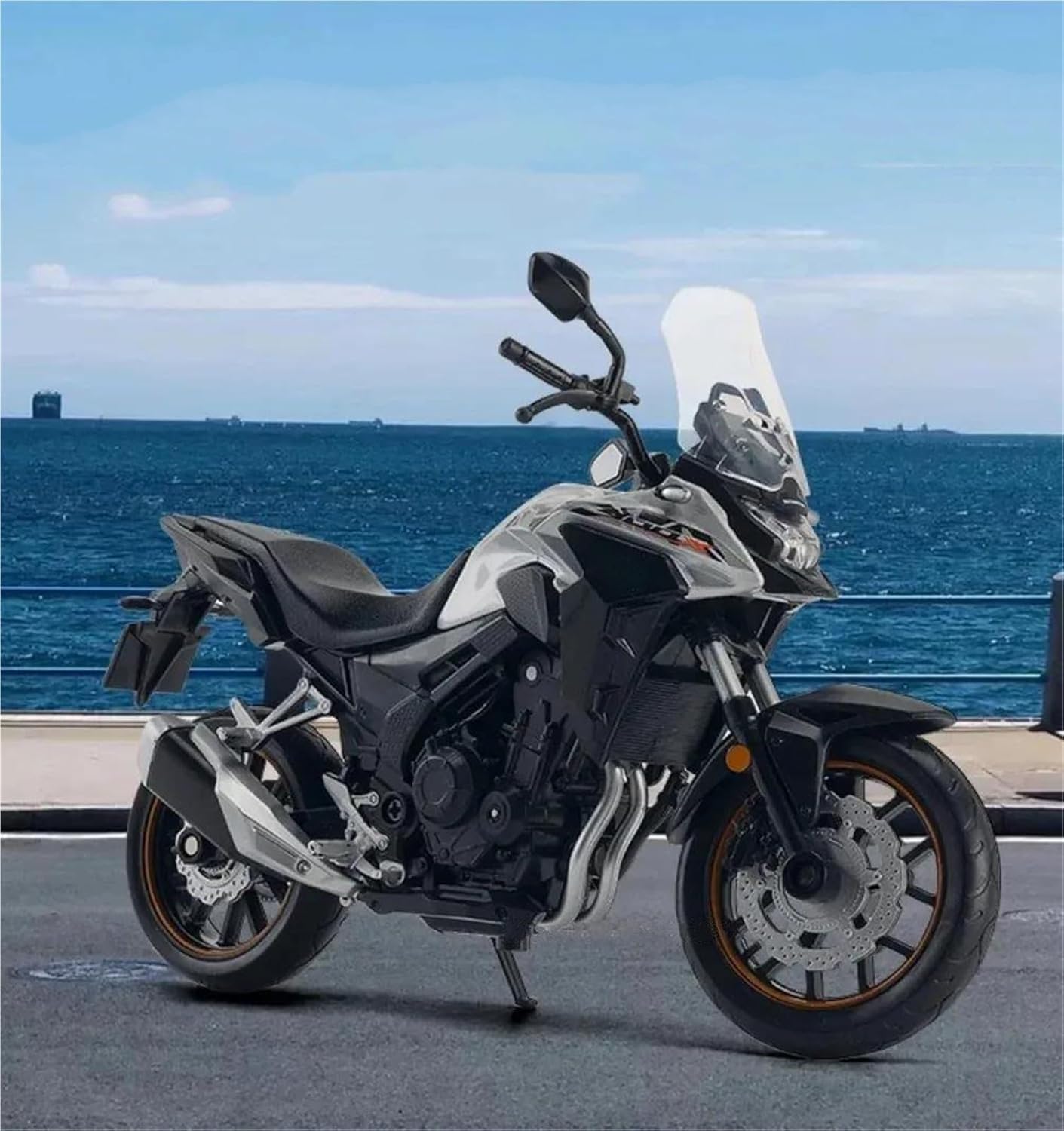 Scale Motorcycle Model 1:12 for CB400X Alloy Model Diecast Motorcycle Front Wheel Steering Motorbick Gifts(Silver)