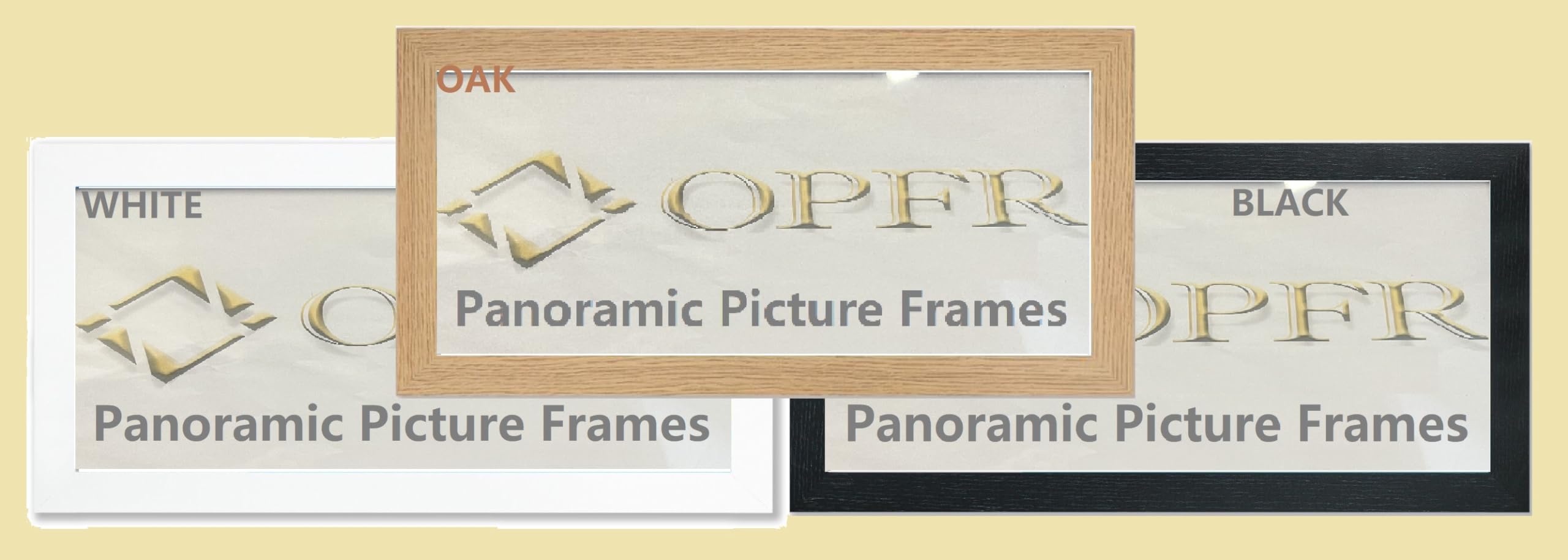 OPFR Panoramic Sizes,Modern Picture Frames,Photo Frames,Poster, Frames (White, 20x12 inch)