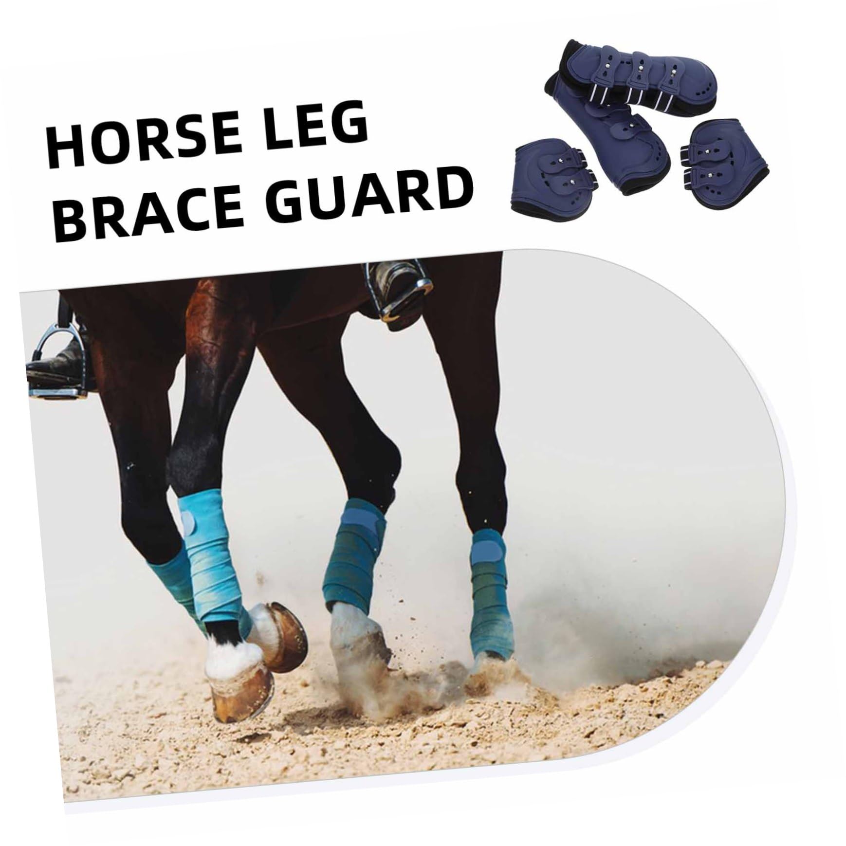 UKCOCO 4piezas Botas para Patas De Caballo Polainas para Caballos Protectores De Patas De Carcasa para Saltar y