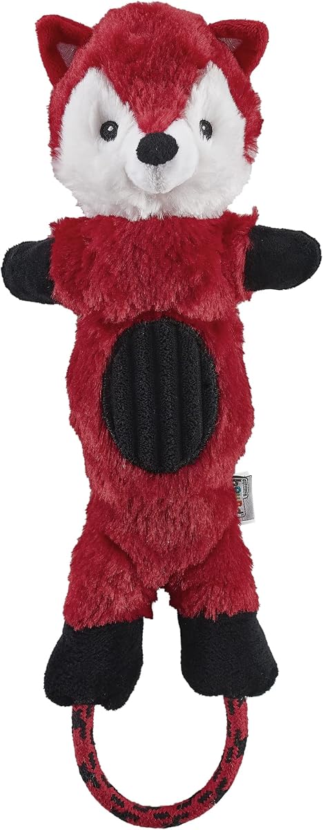 Charming Pet Lil Roperz Fox Juguete de perro de felpa y cuerda duradero